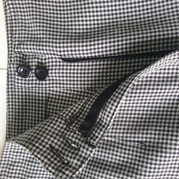 Size 10 L29.5" High Waist B&W Check Trousers Tapered - Picture 4 of 8